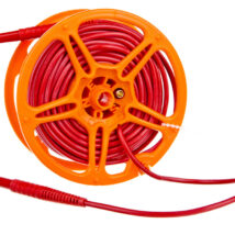 Przewód pomiarowy 20m czerwony na szpuli /wtyki bananowe/ WAPRZ020REBBSZ