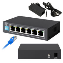 Switch PoE 4x 100Mb/s PoE/PoE+, 2x RJ45 Uplink 100Mb/s, 60W Extralink EUROS V2