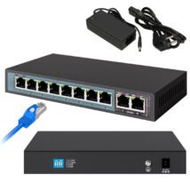 Switch PoE 8x 100Mb/s PoE/PoE+, 2x RJ45 Uplink 100Mb/s, 96W Extralink CERES