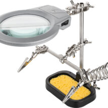 Zestaw trzecia ręka do lutowania 2 uchwyty + lupa z lampą LED 51226