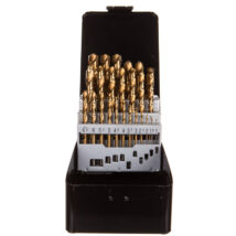 Zestaw wierteł do metalu HSS-TiN 1.0-13 mm głęboko szlifowane stal 9341 DIN338 25 elementów 57H200
