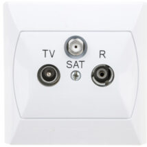 AKCENT Gniazdo antenowe RTV-SAT końcowe białe GPA-AS/00
