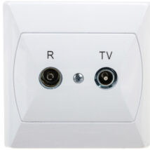 AKCENT Gniazdo antenowe RTV końcowe 2,5-3dB białe GPA-AK/00