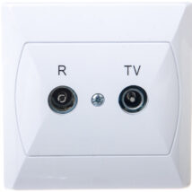 AKCENT Gniazdo antenowe RTV przelotowe 10dB białe GPA-10AP/00