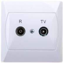 AKCENT Gniazdo antenowe RTV przelotowe 14dB białe GPA-14AP/00