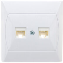 AKCENT Gniazdo komputerowe podwójne RJ45 kat.5e FOREX białe GPK-2A/F/00
