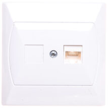 AKCENT Gniazdo komputerowe pojedyncze RJ45 kat.5e FOREX białe GPK-1A/F/00