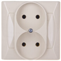 AKCENT Gniazdo podwójne b/u beżowe GP-2A/01