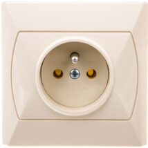 AKCENT Gniazdo pojedyncze z/u beżowe GP-1AZ/01