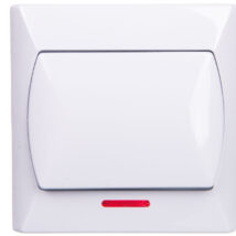 AKCENT Łącznik pojedynczy z podświetleniem biały ŁP-1AS/00