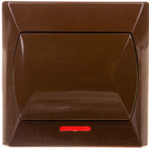 AKCENT Łącznik pojedynczy z podświetleniem brązowy ŁP-1AS/24