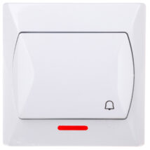 AKCENT Przycisk /dzwonek/ z podświetleniem biały ŁP-6AS/00