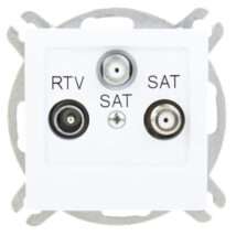 AS Gniazdo antenowe RTV-SAT-SAT białe GPA-G2S/m/00