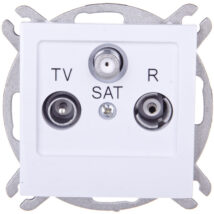 AS Gniazdo antenowe RTV-SAT przelotowe białe GPA-GSP/m/00