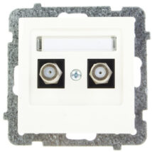 AS Gniazdo antenowe podwójne typu F ecru GPA-2GF/m/27