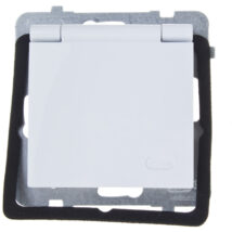 AS Gniazdo bryzgoszczelne z/u IP44 klapka biała GPH-1GZ/m/00/w