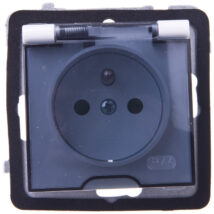 AS Gniazdo bryzgoszczelne z/u IP44 z przesłonami klapka przezroczysta białe GPH-1GZP/m/00/d