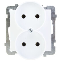 AS Gniazdo podwójne b/u białe GP-2GR/m/00