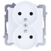 AS Gniazdo podwójne z/u białe GP-2GRZ/m/00