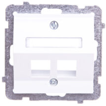 AS Obudowa gniazda komputerowego podwójnego skośna biała GPK-2GS/p/00