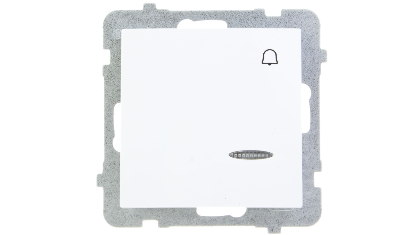 AS Przycisk /dzwonek/ z podświetleniem biały ŁP-6GS/m/00