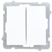 AS Przycisk podwójny zwierny biały ŁP-17G/m/00