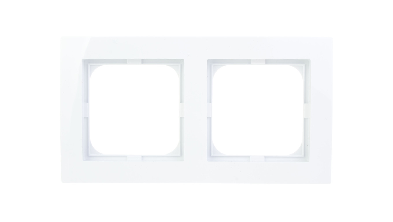 AS Ramka podwójna biała R-2G/00