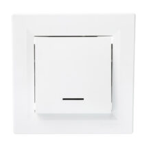 Łącznik Asfora pojedynczy z podświetleniem biały z ramką EPH1400121