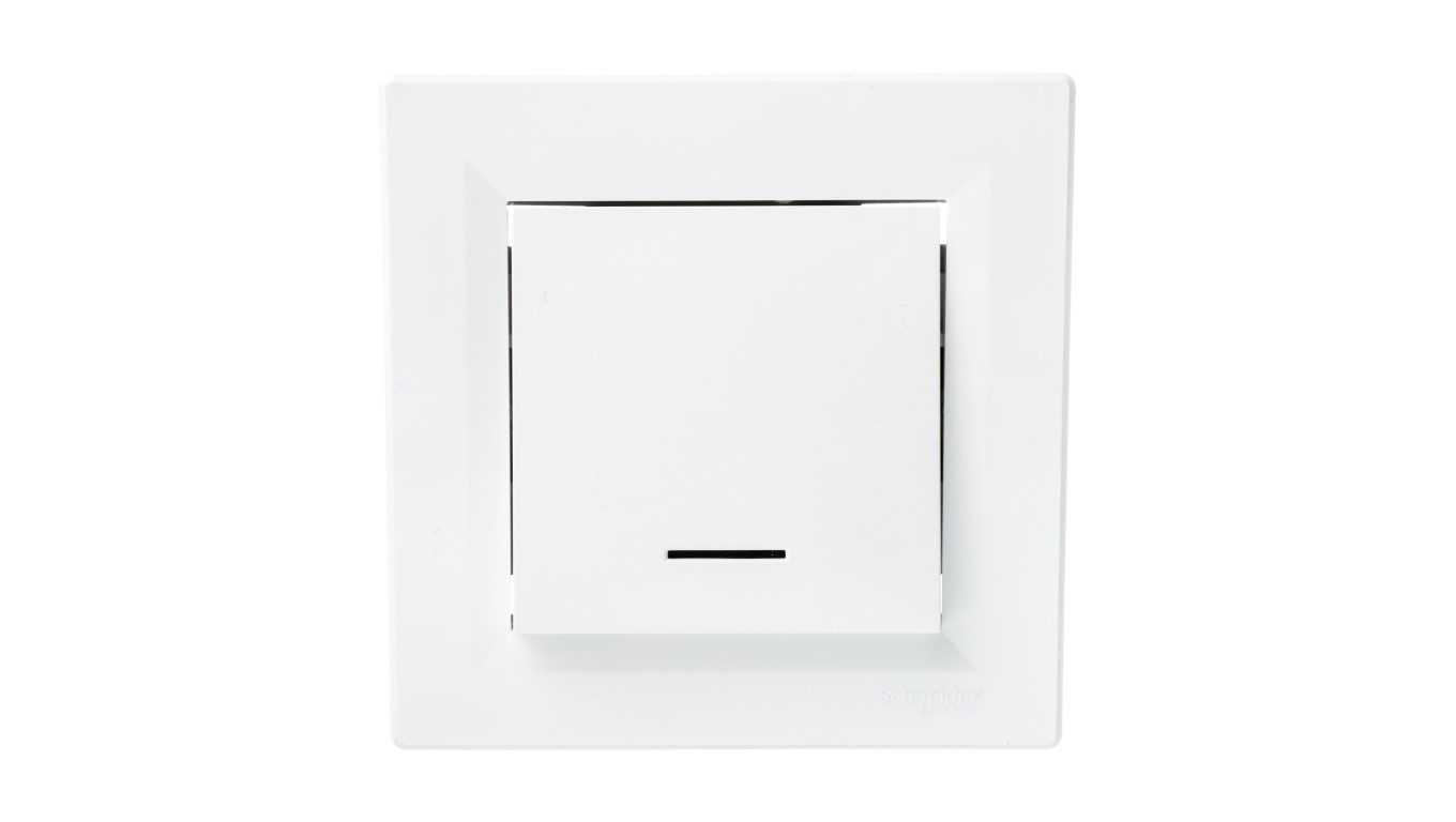 Łącznik Asfora pojedynczy z podświetleniem biały z ramką EPH1400121