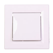 Łącznik Asfora pojedynczy zaciski śrubowe biały z ramką EPH0100321