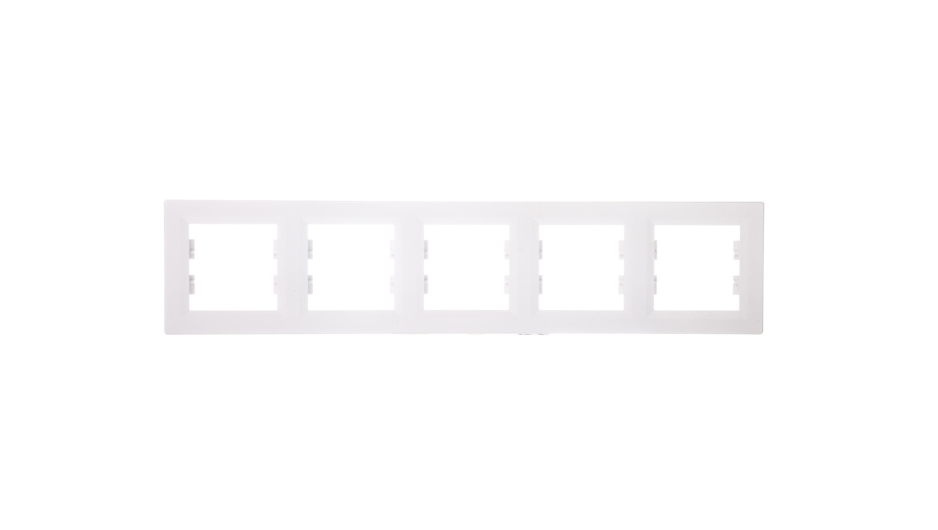 ASFORA Ramka pięciokrotna pozioma biała EPH5800521