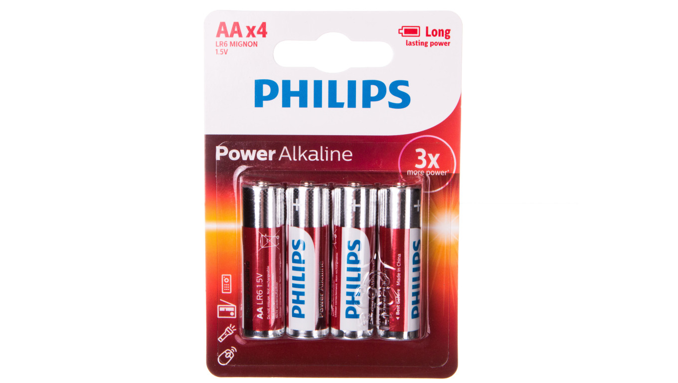 Bateria alkaliczna LR6 / AA 1,5V POWER ALKALINE LR6P4B/10 /blister 4szt./
