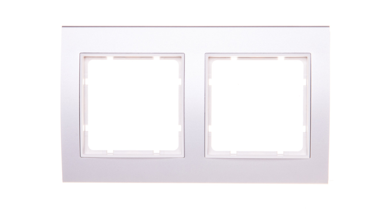 Berker B.3 Ramka podwójna aluminium /biały 10123904