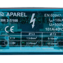 Blok listew rozdzielczych 2-biegunowy 100A EBR 2-7/100 R33RA-02020100101