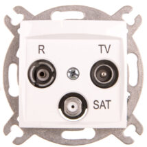 CARLA Gniazdo antenowe R-TV-SAT 10dB białe 1761-10