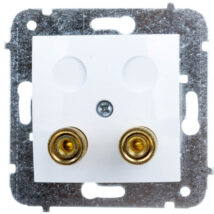 CARLA Gniazdo głośnikowe pojedyncze białe 1757-10