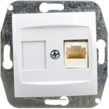CARLA Gniazdo komputerowe pojedyncze RJ45 cat 5e białe 1748-10