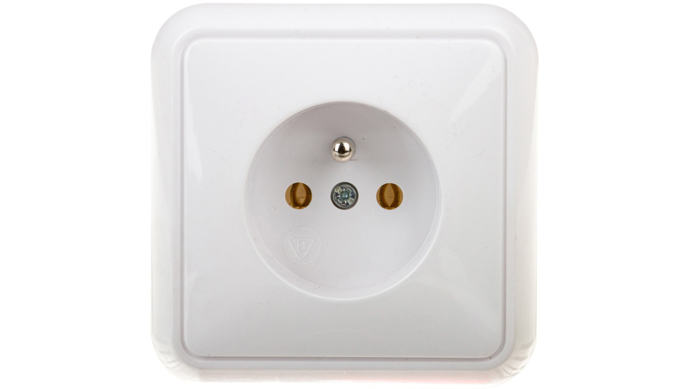 COSMO Gniazdo pojedyncze z/u białe 300432