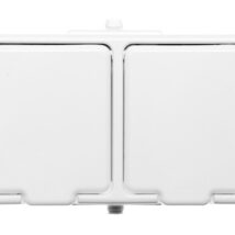 Cedar Gniazdo hermetyczne podwójne SCHUKO z PE 16A IP44 biały GWN240PC01