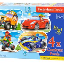 Puzzle 4w1 (8,12,15,20) maxi pojazdy B-043057