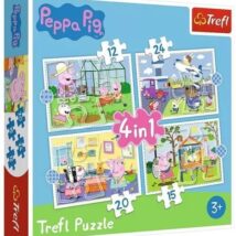 Puzzle 4w1 (12,15,20,24)  Wspomnienia z wakacji Świnka Peppa 34359