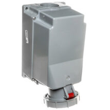 Gniazdo stałe 125A 5P 400V czerwone IP67 z dławikiem 145-6p