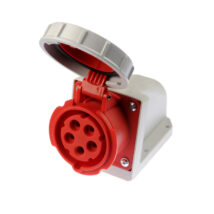 Gniazdo stałe 16A 5P 400V czerwone IP67 /bez dławnicy/ 1152-6