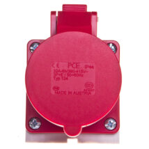 Gniazdo stałe 32A 4P 400V czerwone IP44 /mała obudowa/ 124-6k