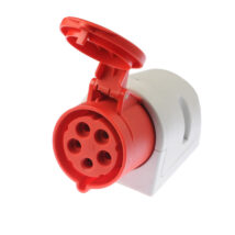Gniazdo stałe 32A 5P 400V czerwone IP44 125-6
