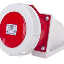 Gniazdo stałe 32A 5P 400V czerwone IP67 1252-6p