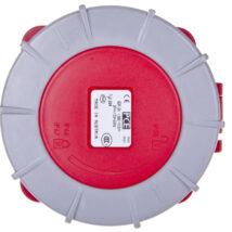 Gniazdo tablicowe 63A 4P 400V /100×100/ czerwone IP67 POWER TWIST 334-6