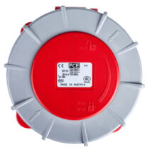 Gniazdo tablicowe 63A 5P 400V /100×100/ czerwone IP67 POWET TWIST 335-6