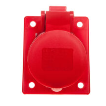 Gniazdo tablicowe skośne 16A 4P 400V /70×85/ czerwone IP44 TWIST 414-6