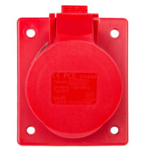 Gniazdo tablicowe skośne 16A 5P 400V /80×97/ czerwone IP44 TWIST 415-6